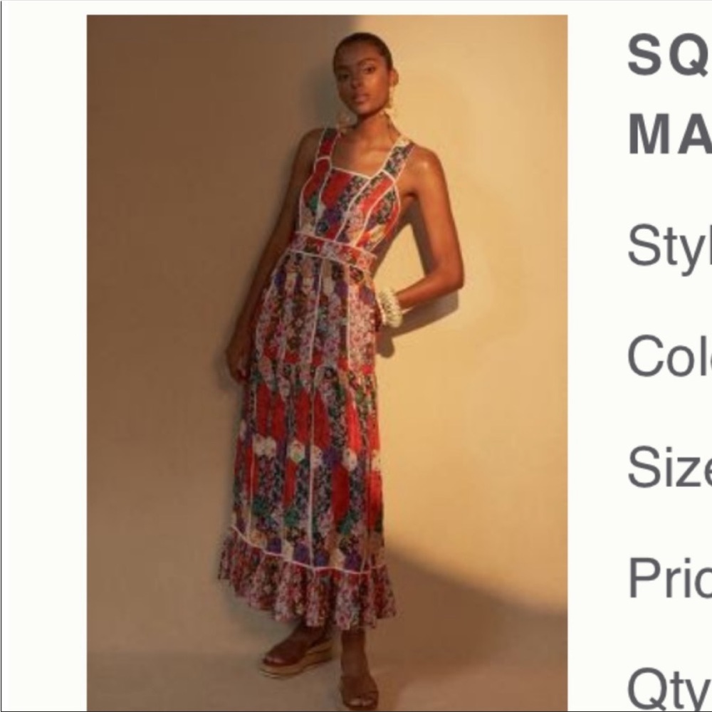 Anthropologie Floral Midi Dress